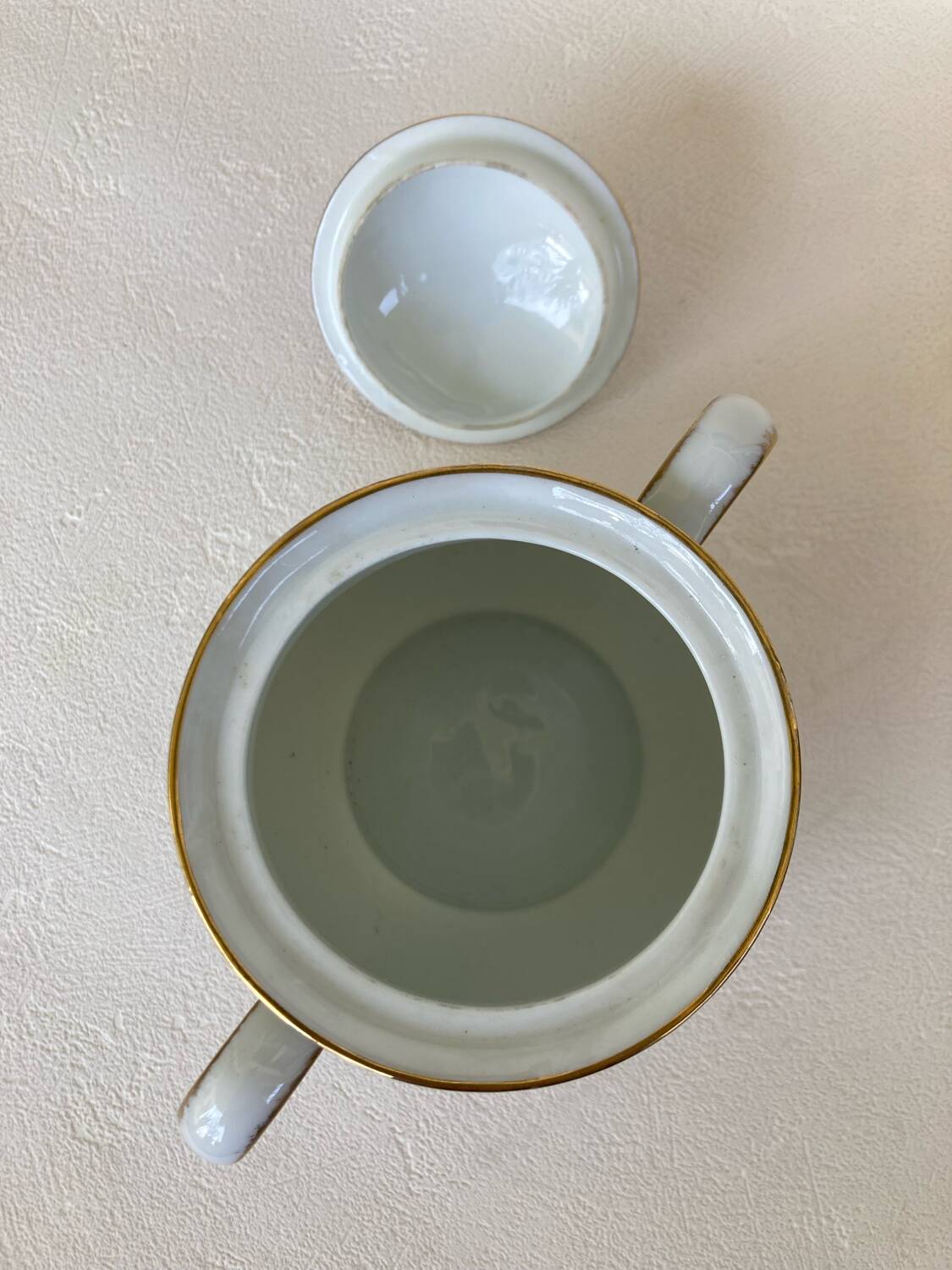 Bernardaud Limoges Porcelain Sugar Bowl, 1920s