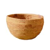Handwoven basket made from rattan leaves, West Africa, 25x16cm