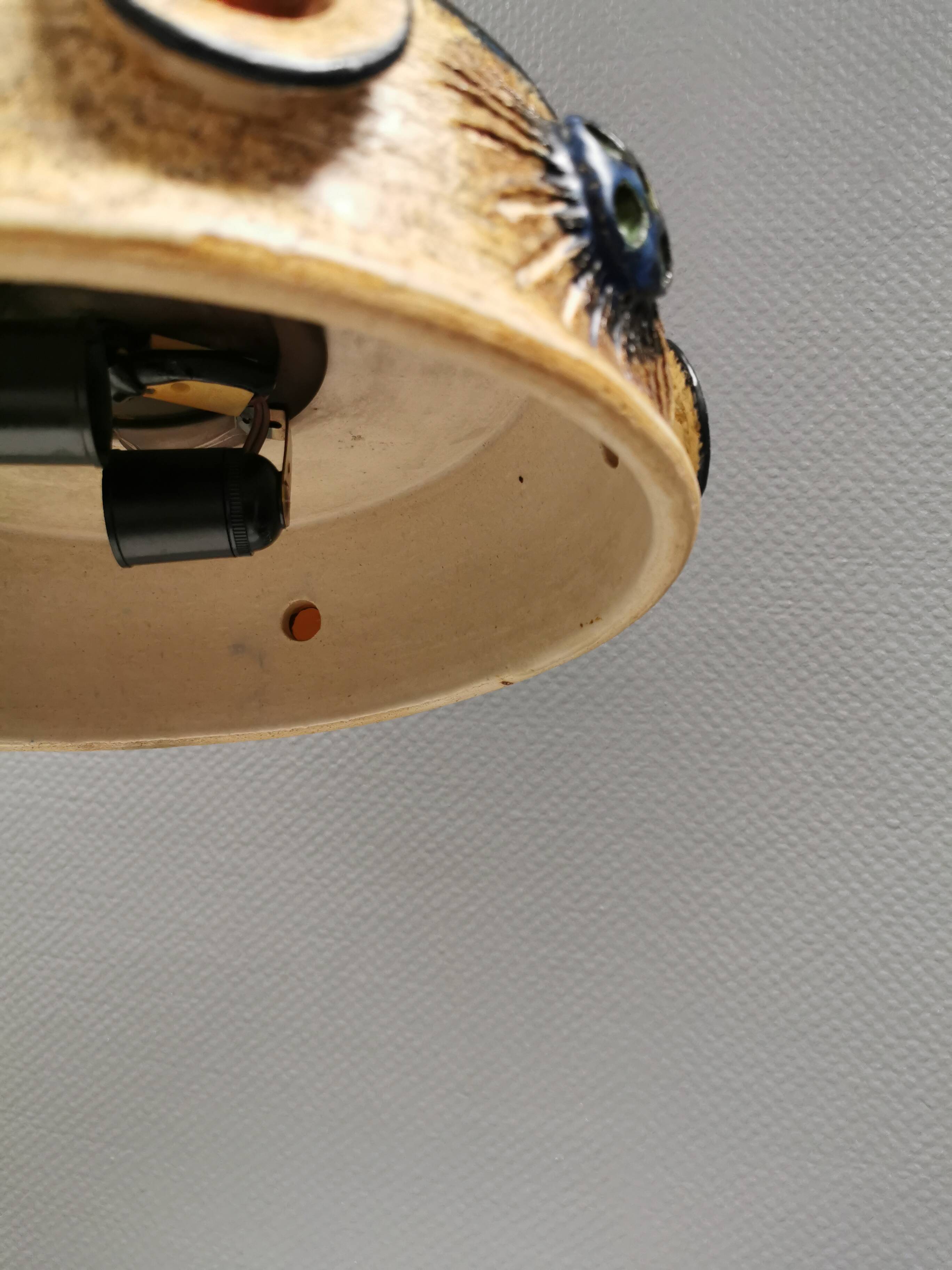 Ceramic hanging lamp by Jette Hellerøe for Axella Denmark, 1970s