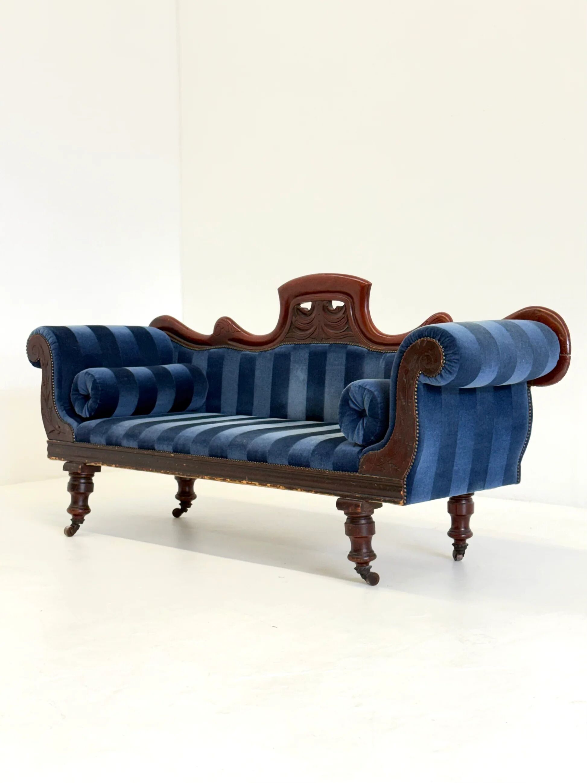 Antique Victorian chaise longue / méridienne