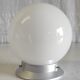 Plafonnier en bakélite et globe opaline blanc, années 50/60