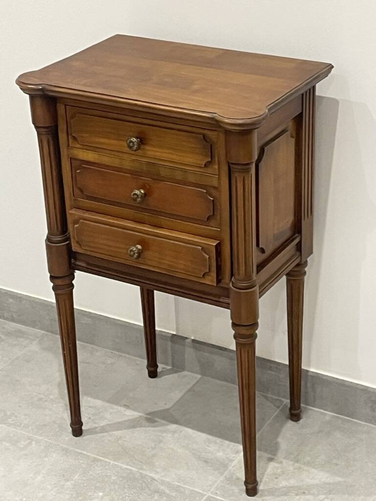 Natural wood bedside