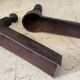 Pair of old vintage steel andirons