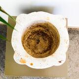 Vase in white porous stone, Italy early 1900s