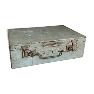 Weathered wooden suitcase