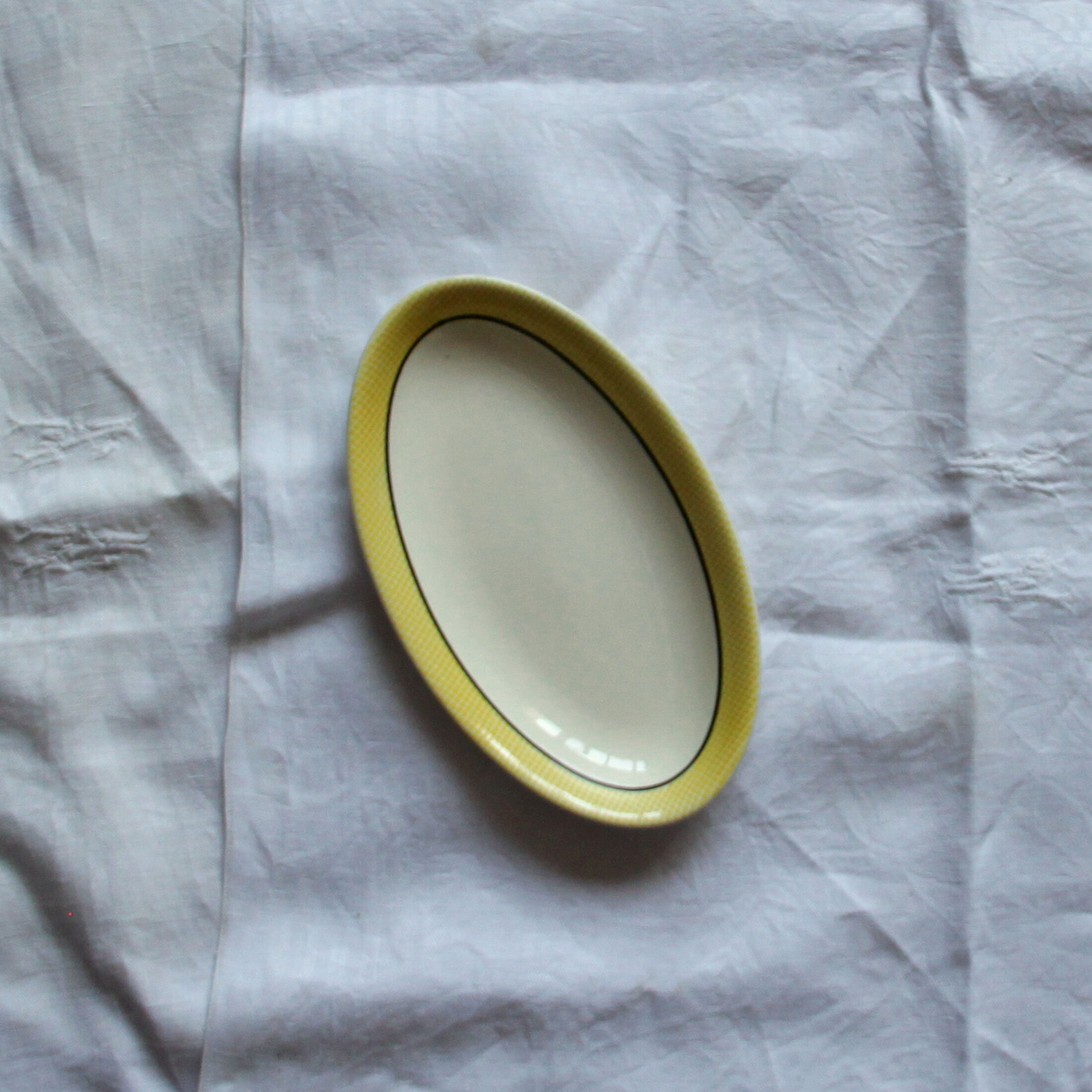Small ramekin dish ravier serving dish Salins Jaune