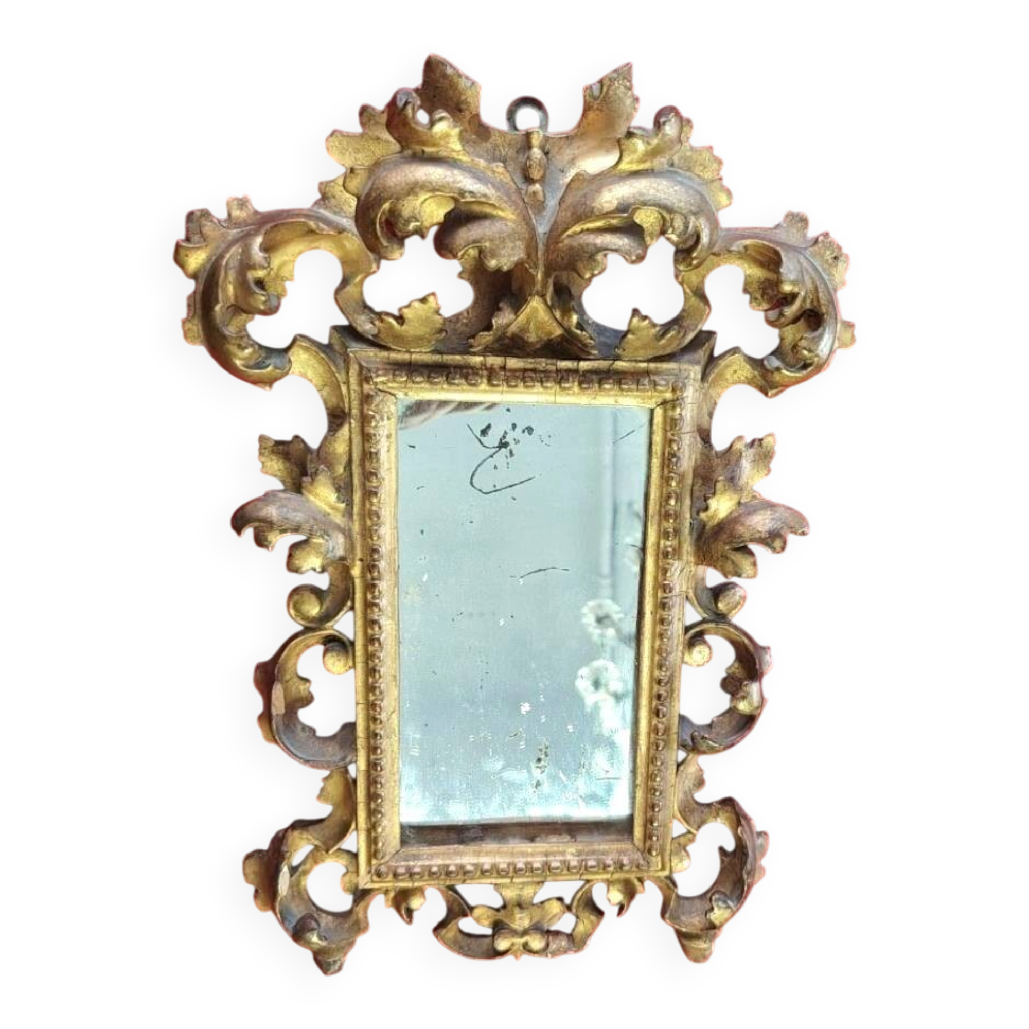 Miroir sculpté ancien de Florence, XIXe siècle