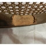 1950s wooden Fischel bistro chair seated fluted