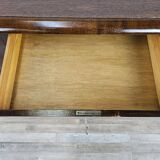 1930s oak open desk with drawers
