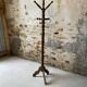 Antique turned wooden coat rack