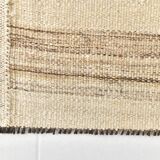 9x11 Brown & Cream Kilim Rug, 262x338Cm