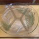Plat mendiant ancien luminarc design arum lilly verre moulé décor fleu