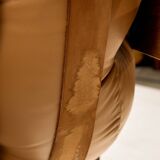 Hungarian leather sofa set by Ipoly Furniture Factory, set of 2.