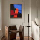 Acrylic painting on canvas "colored composition" 55x46 cm