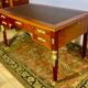 Empire style desk return from egypt double sided in mahogany and gilded bronzes year 1900