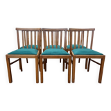 Set of 6 1950s beech chairs.