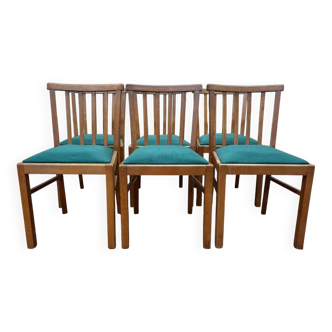 Set of 6 1950s beech chairs.