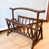 Rattan magazine rack