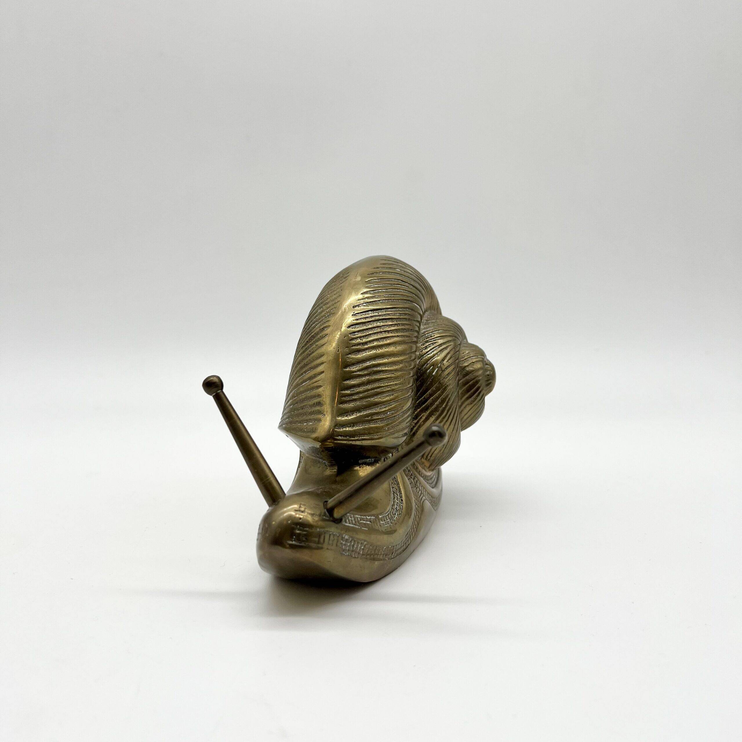 "XXL" brass snail – Germany, 1970s