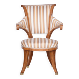 Fauteuil Biedermeier restauré en noyer, Josef Danhauser, Vienne, Autriche, années 1820
