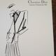 Christian dior, nice sketch of the 1980s black-and-white press mode