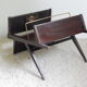 Wooden sofa end magazine holders