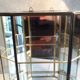 Vitrine verre et laiton pour objets de collection