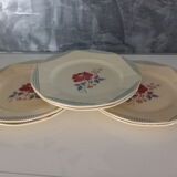 Lot of 6 flat plates Digoin Sarreguemines