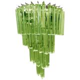 Green triedro murano glass twister wall sconce