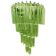 Applique murale verte triedro murale twister en verre