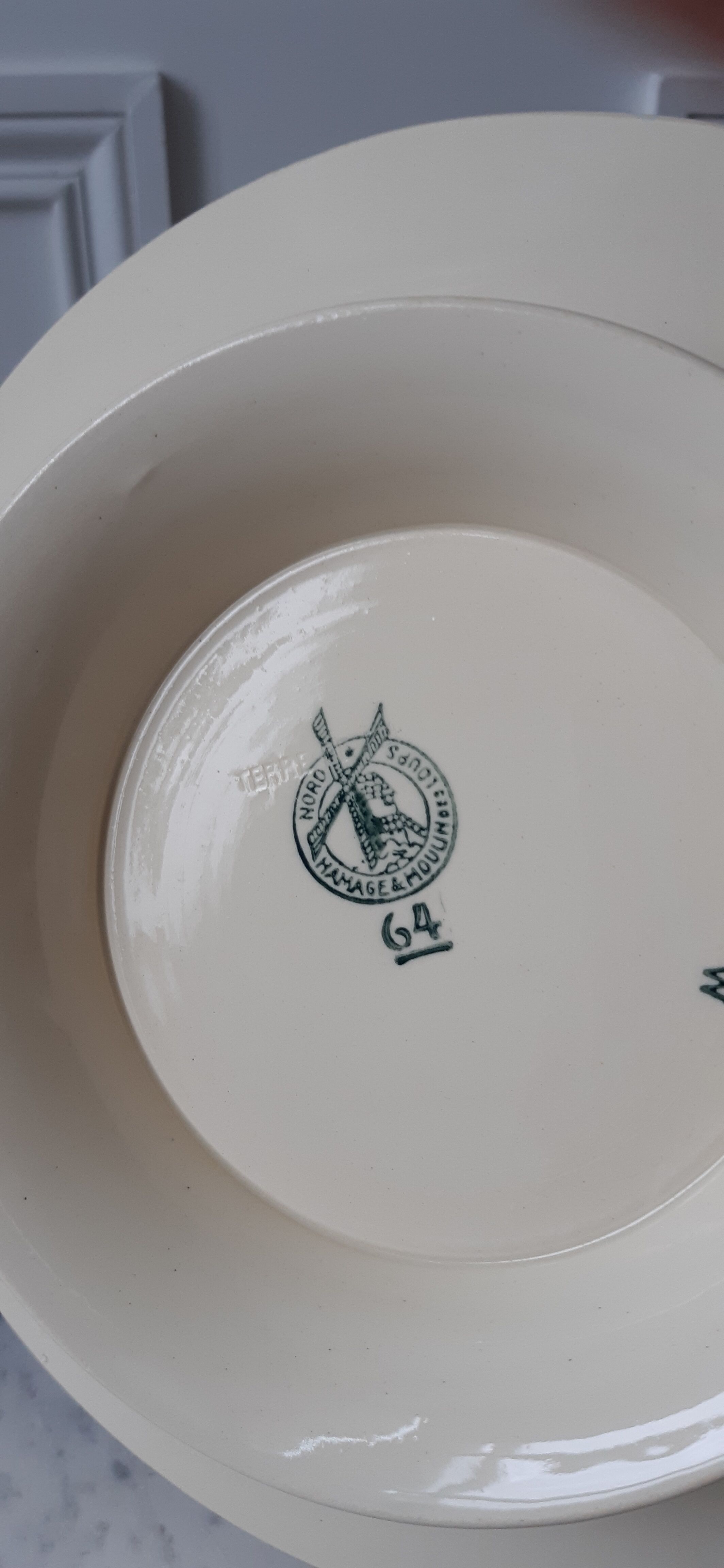 Compotier Moulin des Loups Terre de Fer late nineteenth