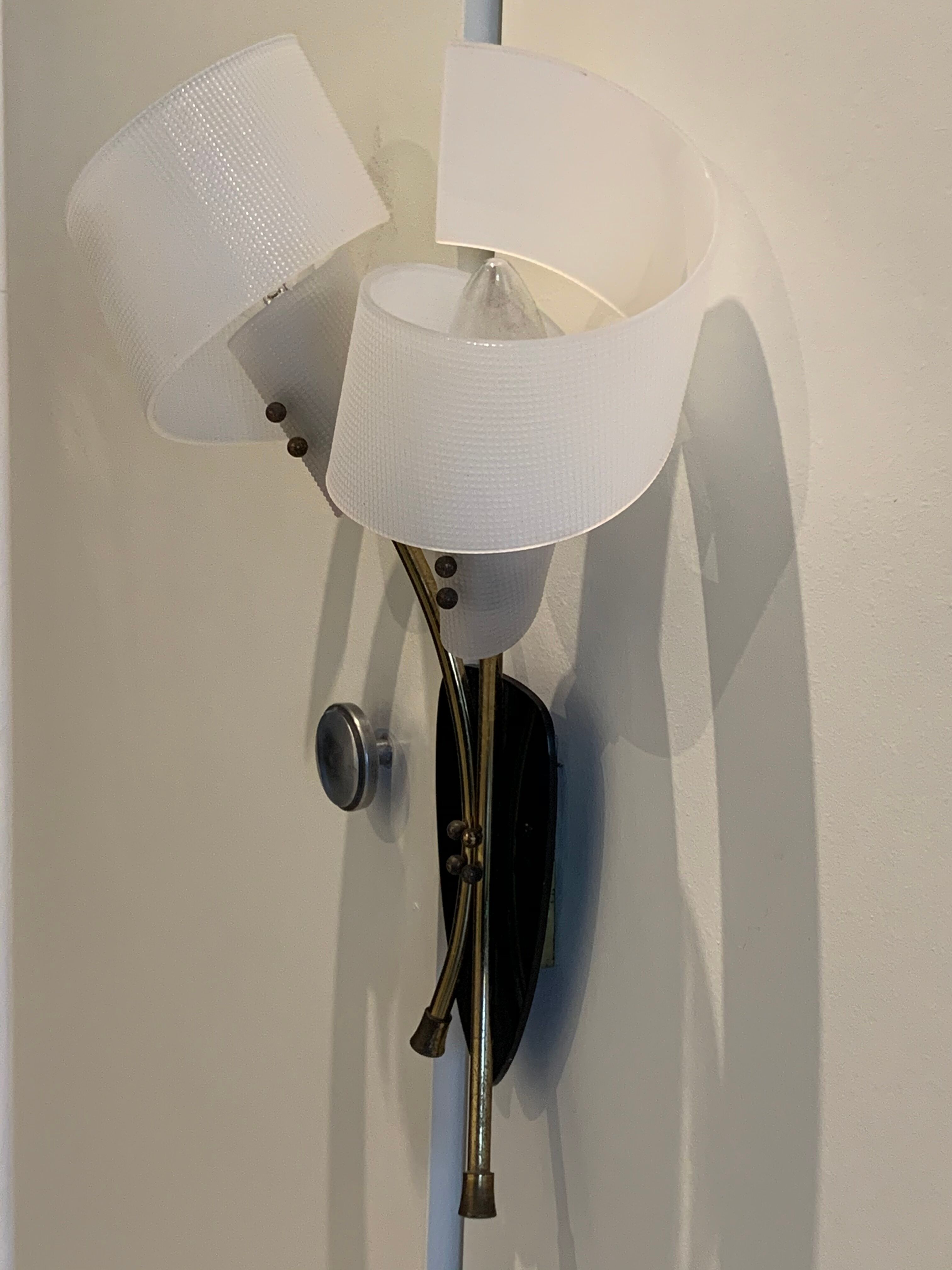 Pair of double wall lights 1950