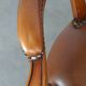 Swivel English style Chesterfield armchair/office chair in brown cowhide