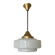Lustre Art Déco opaline style Bauhaus