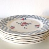 6 old plates made of earthenware Digoin Sarreguemines, Bastia