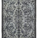 Hand-knotted rustic anatolian 1970s 190 cm x 277 cm grey rug