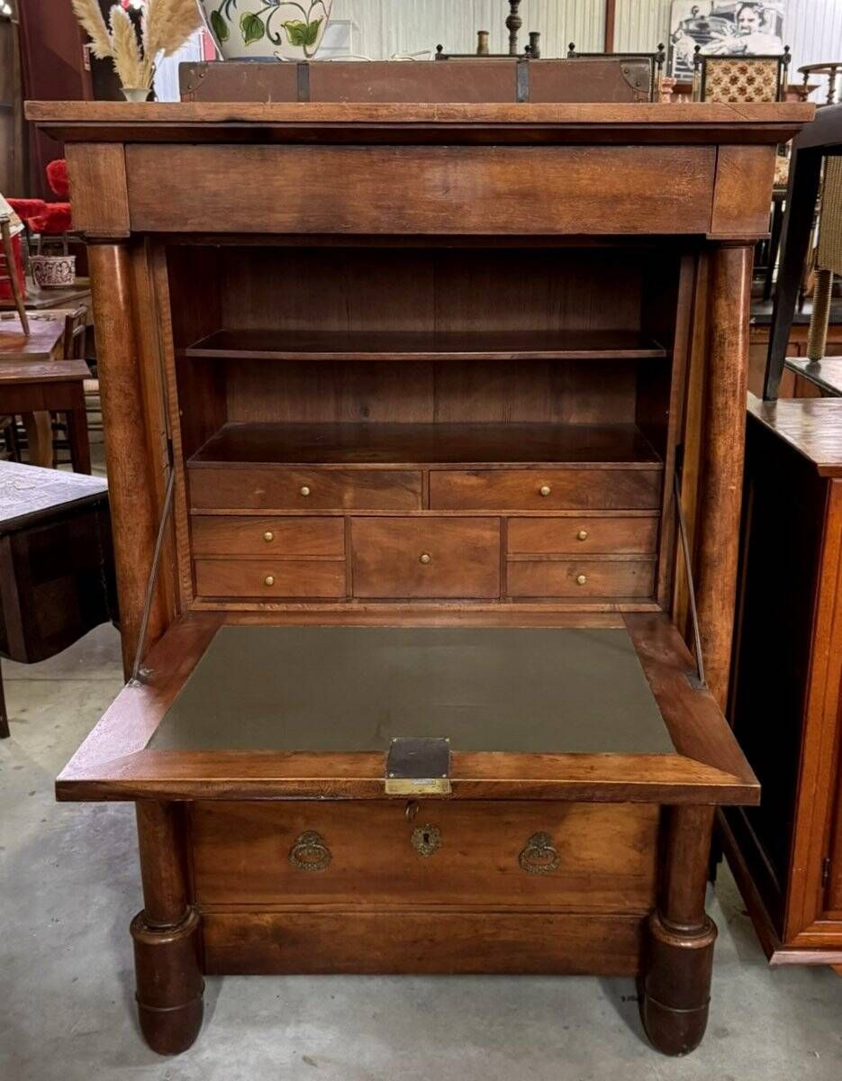 Empire period walnut secretary