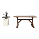 Table brutaliste en chêne du XIXème