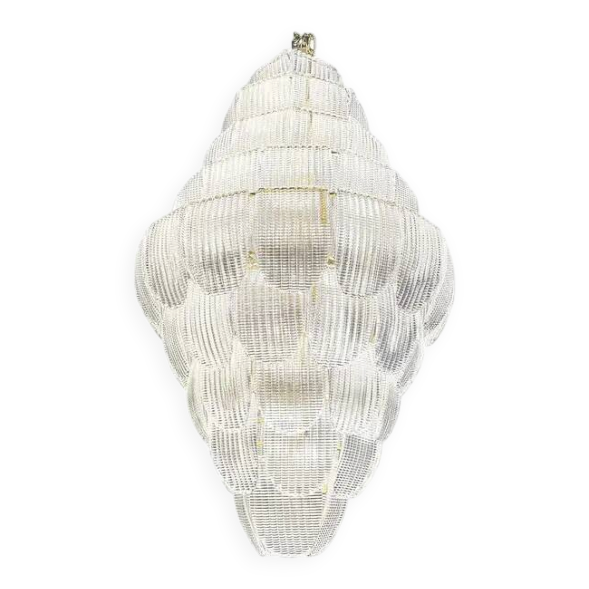 Italian Petals Murano Glass Chandelier in Transparent Diamanté Glass