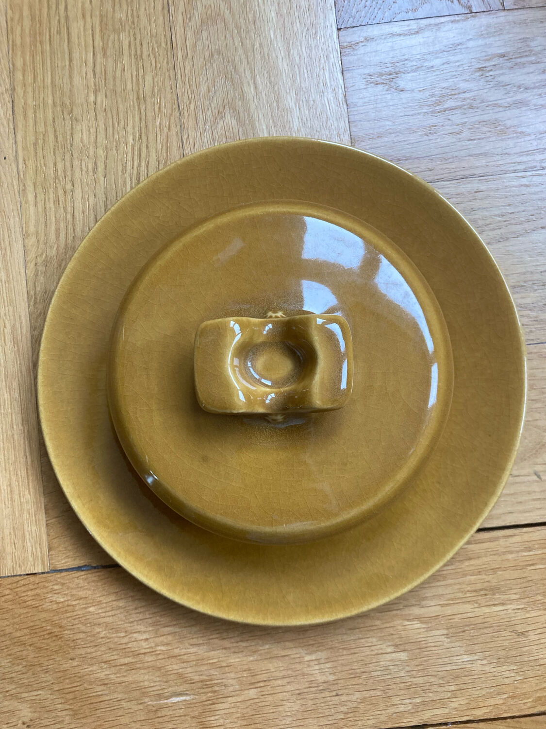 Ceramic butter dish from Beauce by Jean Cartier