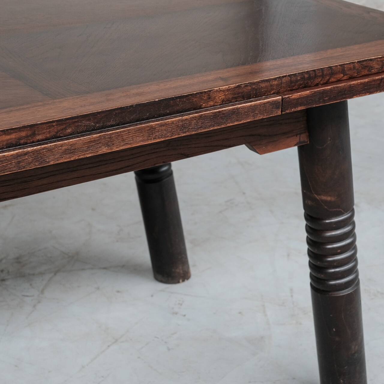 French Art Deco Oak Dining Table