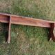 Wooden farmhouse bench