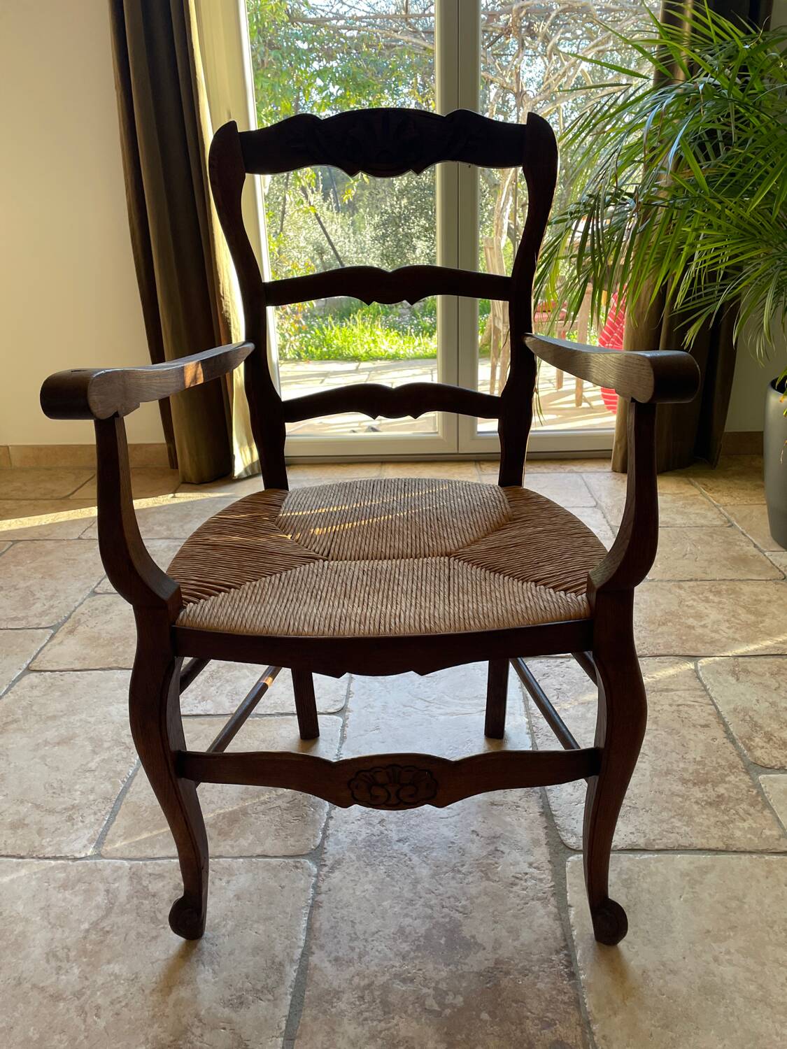 Straw armchair