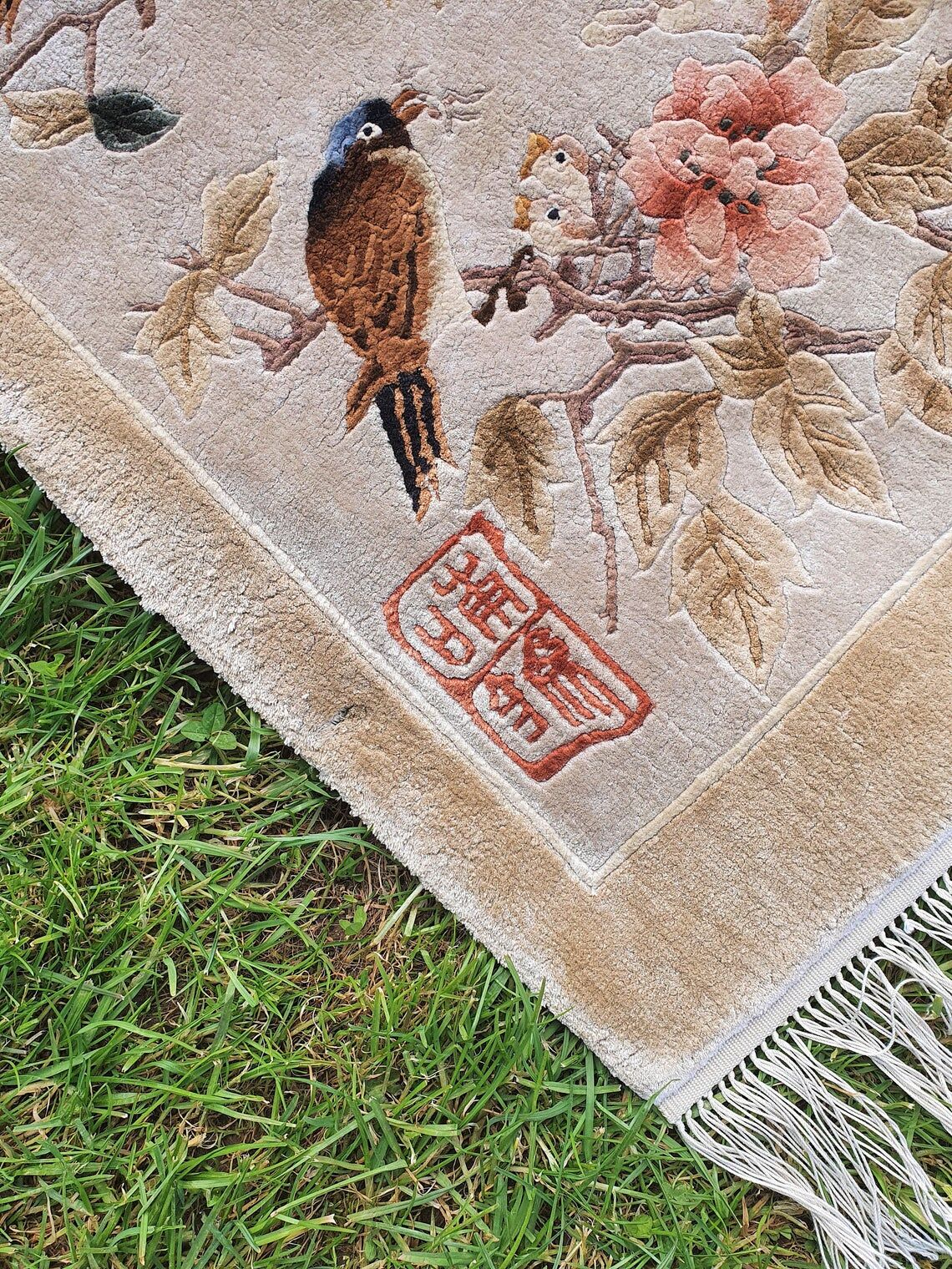 60x30cm bird silk carpet