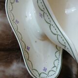 Antique sauce boat in Longwy ironstone.