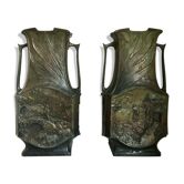 Pair of regular vases by Jean Garnier