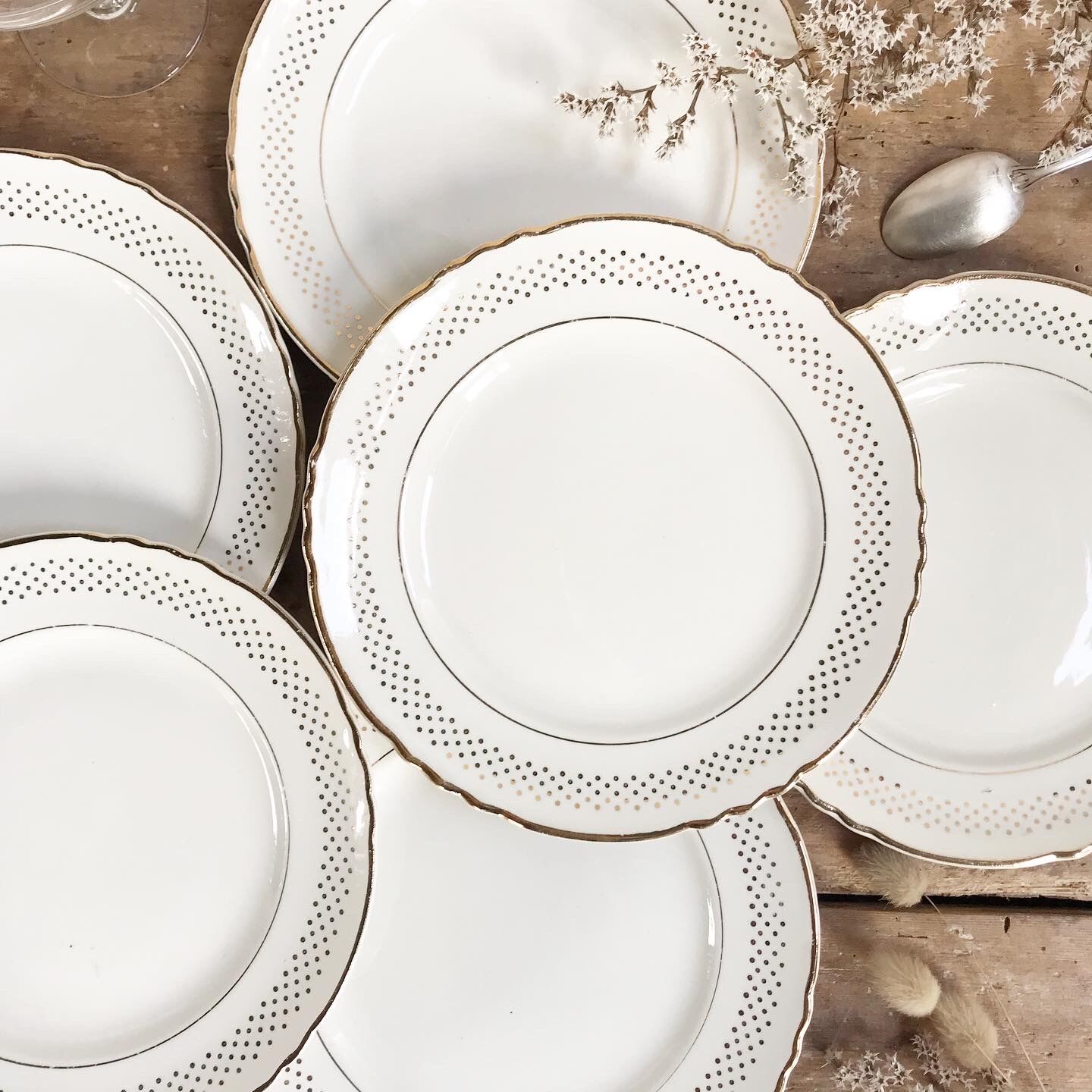Six dessert plates Moulin des Loups
