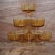 Lot 6 coupes champagne ambrés  Luminarc 70's