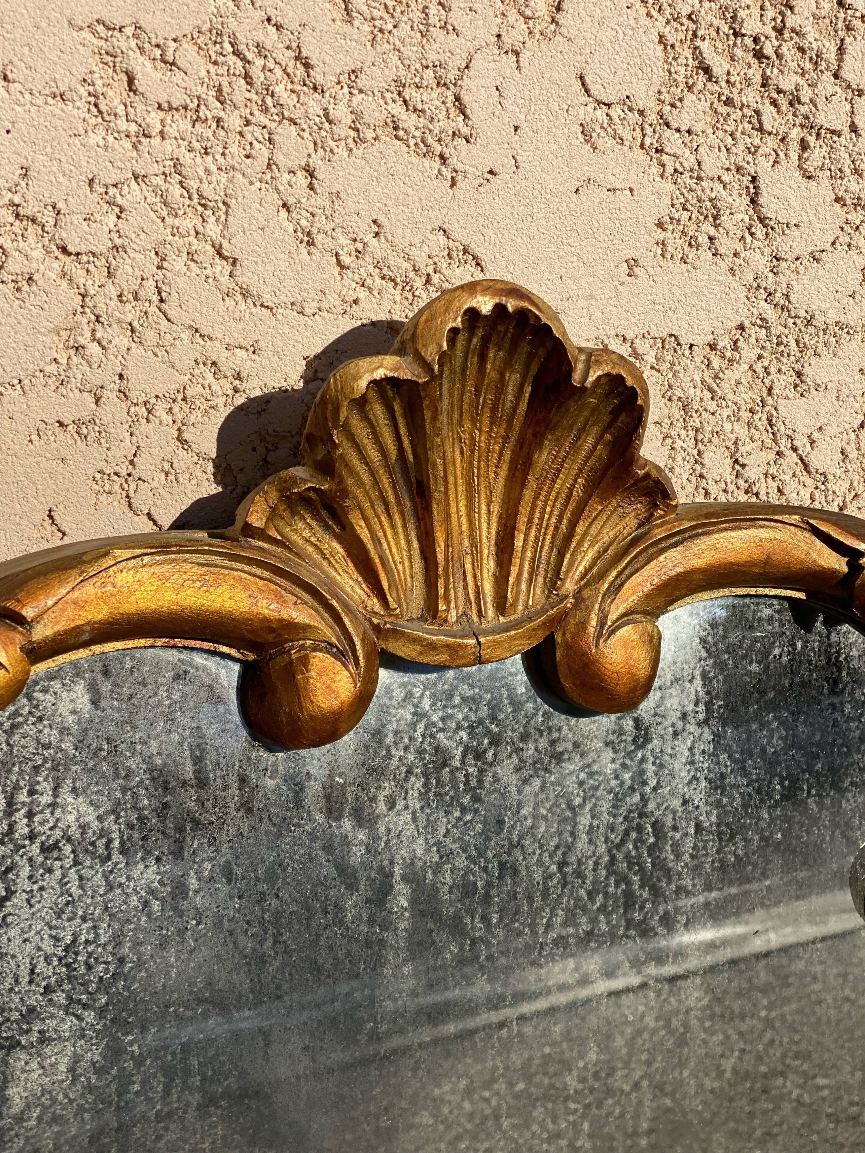 Louis XV style shell mirror