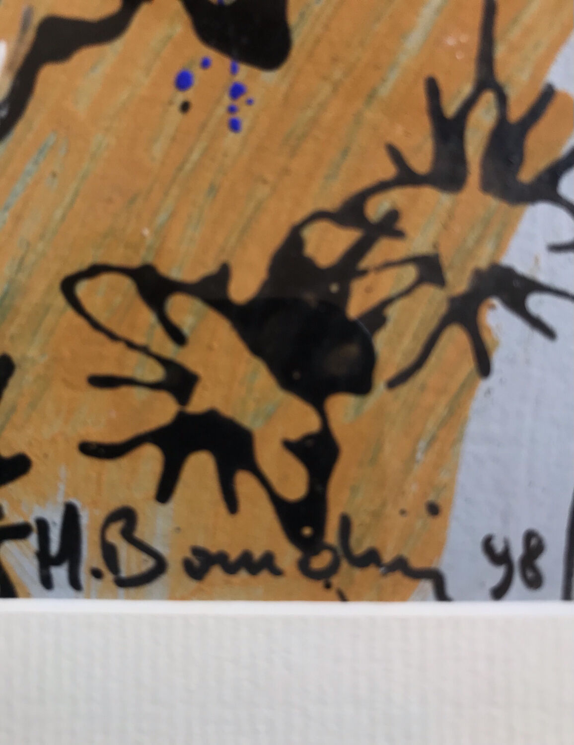 Hervé BOURDIN (1950). Boxed, 1999. Acrylic on paper.